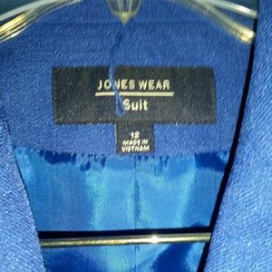 Blue jacket and matching skirt